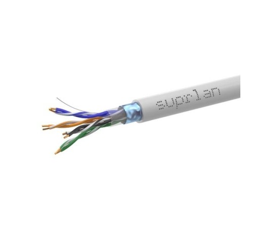 Кабель витая пара F/UTP кат.5E 4х2х24AWG solid Cu PVC In. Median 305м (м) SUPRLAN 01-1033-1 Кабель витая пара F/UTP кат.5E 4х2х24AWG solid Cu PVC In. Median 305м (м) SUPRLAN 01-1033-1