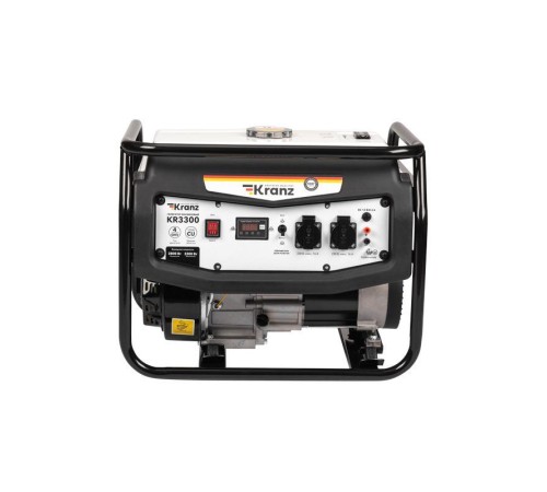 Генератор бензиновый KR3300 3.3кВт 230В 15л ручной стартер KRANZ KR-16-1133 Генератор бензиновый KR3300 3.3кВт 230В 15л ручной стартер KRANZ KR-16-1133